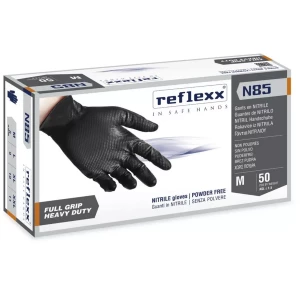 Сверхпрочные нитриловые перчатки черные AuTech Reflexx N85B-XL